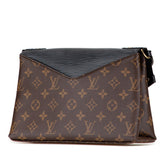 ルイ ヴィトン モノグラム エピ サンミシェル ショルダーバッグ M44030 ノワール ブラウン PVC レザー レディース LOUIS VUITTON 【中古】